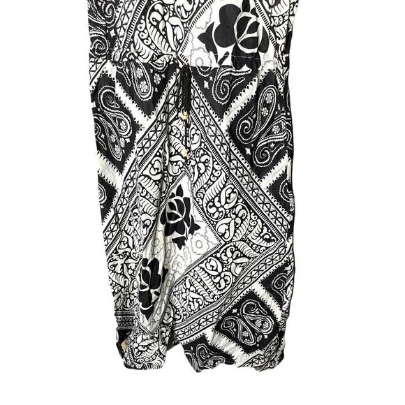 Vintage Y2K Gap Dark Brown Paisley Print Dress Size M - Picture 3 of 10